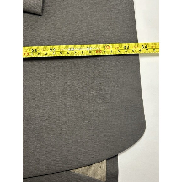 Calvin Klein 42L Gray 100% Wool Mens Suit Blazer Jacket Sport Coat 3 Button - Picture 5 of 9
